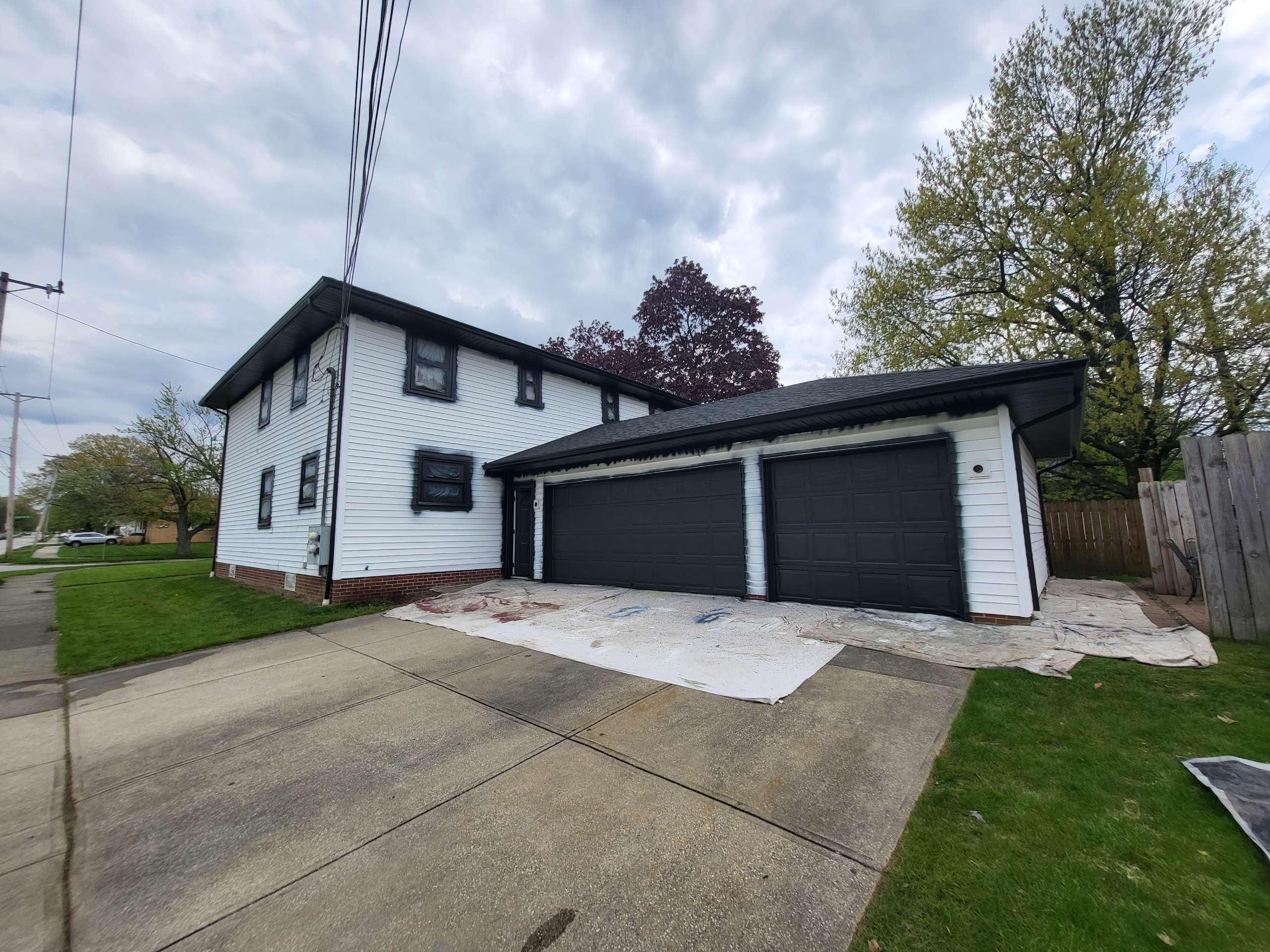 Exterior garage door painting
